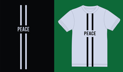 Peace text design t shirt 