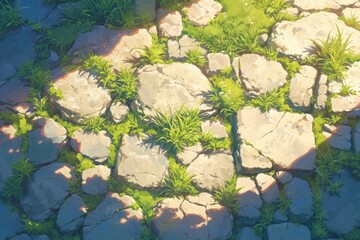 Anime ground texture, nature wallpaper
