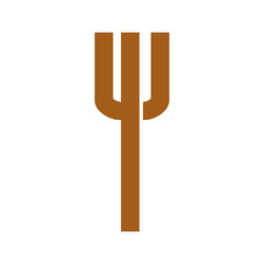 spear shaped letters logo
