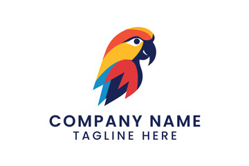 parrot logo design tshirt vector graphic art