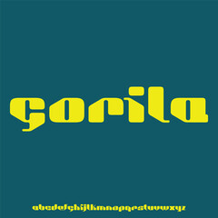 gorila, modern geometric urban typeface
