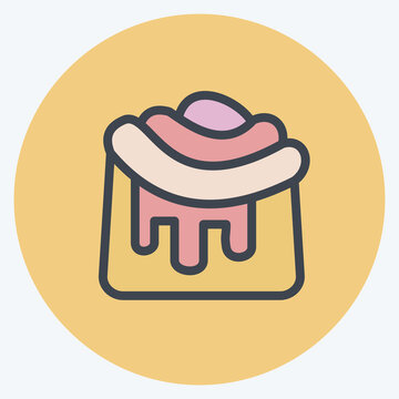 recommend clip art: Icon Cinnamon Roll. suitable for Bakery symbol. color mate style. simple design editable. design template vector. simple illustration