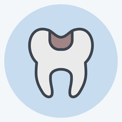 Icon Fillings. suitable for medicine symbol. color mate style. simple design editable. design template vector. simple illustration
