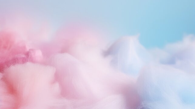 Abstract Soft Pink and Blue Cotton Candy Texture