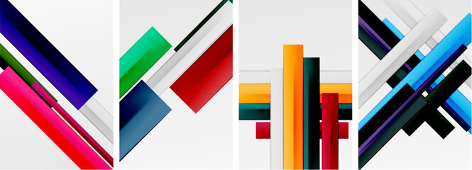 Minimal lines and color stripes poster abstract backgrounds. Vector illustration For Wallpaper, Banner, Background, Card, Book Illustration, landing page