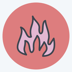 Fototapeta premium Icon Flammable. suitable for Security symbol. color mate style. simple design editable. design template vector. simple illustration