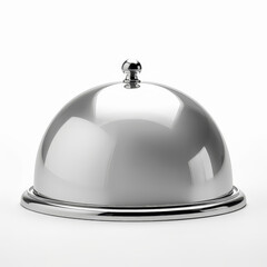 A silver dome with a ring on top