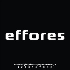 effores, bold condensed font for poster and head line