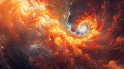 : Fire and flames in a fractal 