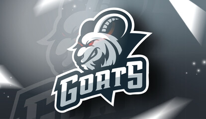 White Goats gaming logo template for esport