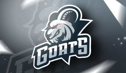 White Goats gaming logo template for esport © Nandar Adhuri