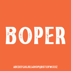boper, futuristic modern geometric font