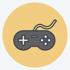 Icon Video Game. suitable for education symbol. color mate style. simple design editable. design template vector. simple illustration