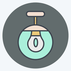 Icon Pendant Lights. suitable for House symbol. color mate style. simple design editable. design template vector. simple illustration