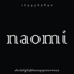 Obraz premium futuristic thin lines font vector