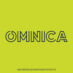 OMNICA luxury modern font alphabetical vector set