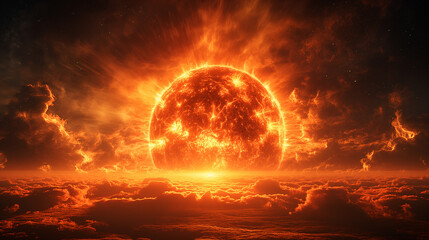 Protuberances on the surface of the Sun.