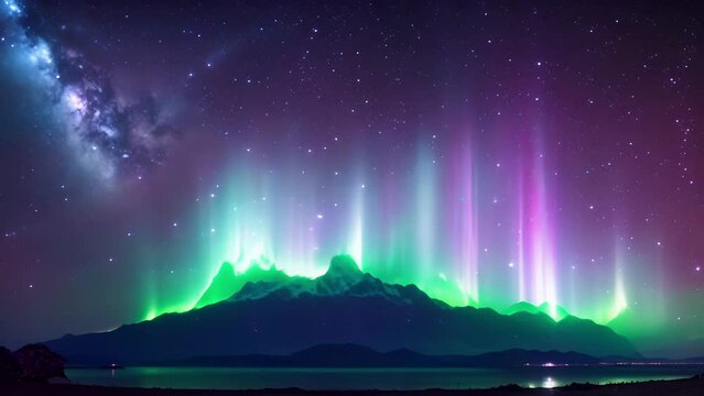 A rare and wondrous occurrence the meeting of the Aurora Borealis and Australis illuminates the polar night with an otherworldly glow. The ethereal lights create an unforgettable