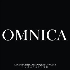 OMNICA luxury modern font alphabetical vector set