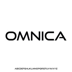 OMNICA luxury modern font alphabetical vector set