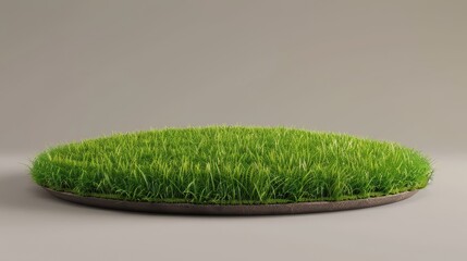 Grass 3D podium green background 