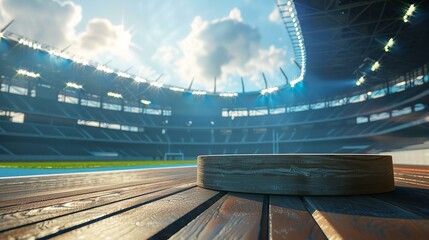 Fototapeta premium 3D Illustrate of podium stand for advertising in the scene