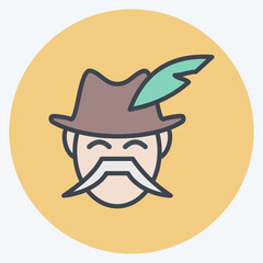 Icon Bavarian. suitable for education symbol. color mate style. simple design editable. design template vector. simple illustration