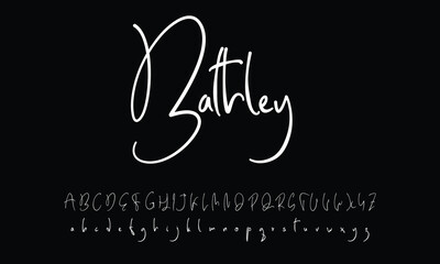 signature Font Calligraphy Logotype Script Brush Font Type Font lettering handwritten