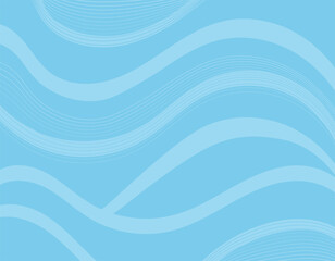 Blue waves design with lines. Vector background illustration