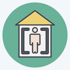 Icon Self Isolating. suitable for flu symbol. color mate style. simple design editable. design template vector. simple illustration