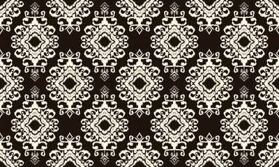 Hand draw african Ikat paisley seamless pattern.geometric ethnic oriental pattern traditional.Aztec style abstract vector illustration.great for textiles, banners, wallpapers, wrapping vector design.