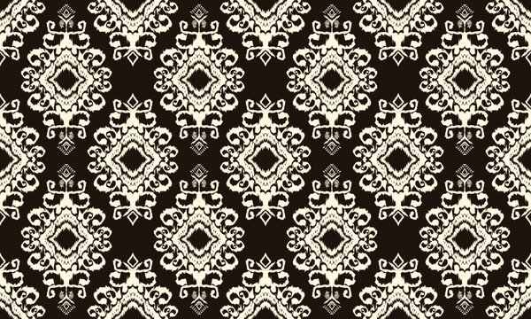 Hand draw african Ikat paisley seamless pattern.geometric ethnic oriental pattern traditional.Aztec style abstract vector illustration.great for textiles, banners, wallpapers, wrapping vector design.