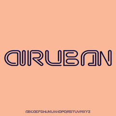 bold display alphabet font vector