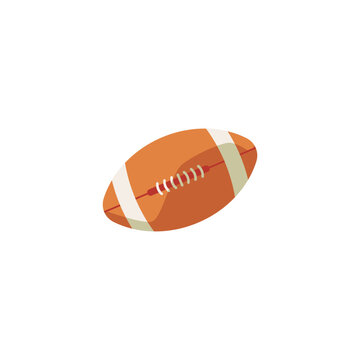 Flat vector American football ball icon on isolated background.