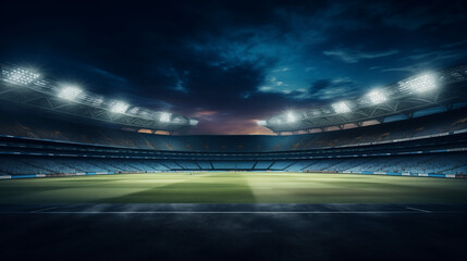 cricket stadium at night