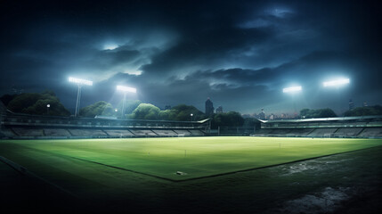 football stadium at night