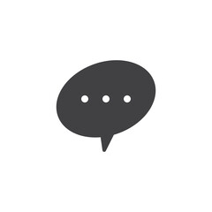 Chat bubble with text inside vector icon - 766816157