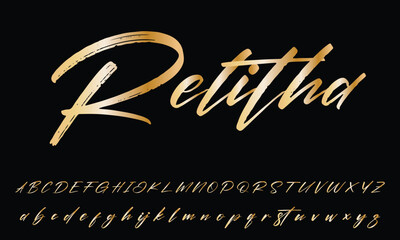 Manual signature for documents on white background. Hand drawn Calligraphy lettering Vector illustration