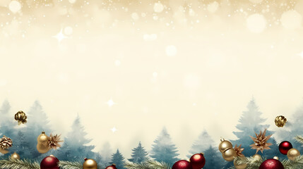 Fototapeta na wymiar Christmas background with borders