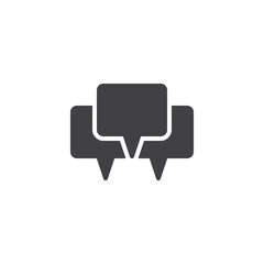 Multiple chat bubbles vector icon - 766819761