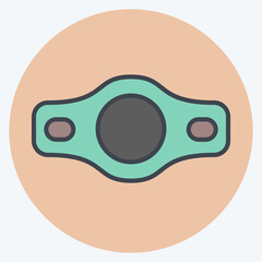 Icon Belt. related to Combat Sport symbol. color mate style. simple design editable. simple illustration.boxing