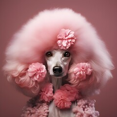 chihuahua puppy with pink rose