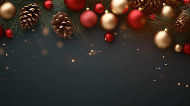 Christmas background with borders