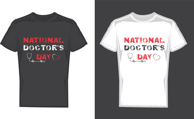 National Doctor's Day t-shirt design template
