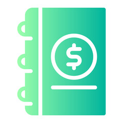 account book gradient icon