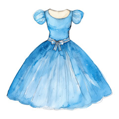 Obraz premium blue gown watercolor good quality and good design