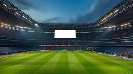 Big blank screen in a football stadium