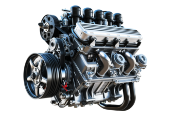 Modern Car engines isolated on transparent background