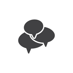 Overlapping chat bubbles vector icon - 766824961
