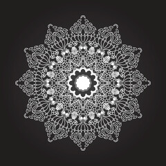 Mandala Coloring Page. Coloring Page For Adult. Seamless vector pattern. Black and white linear drawing. coloring page for children and adults. Coloring Pages
